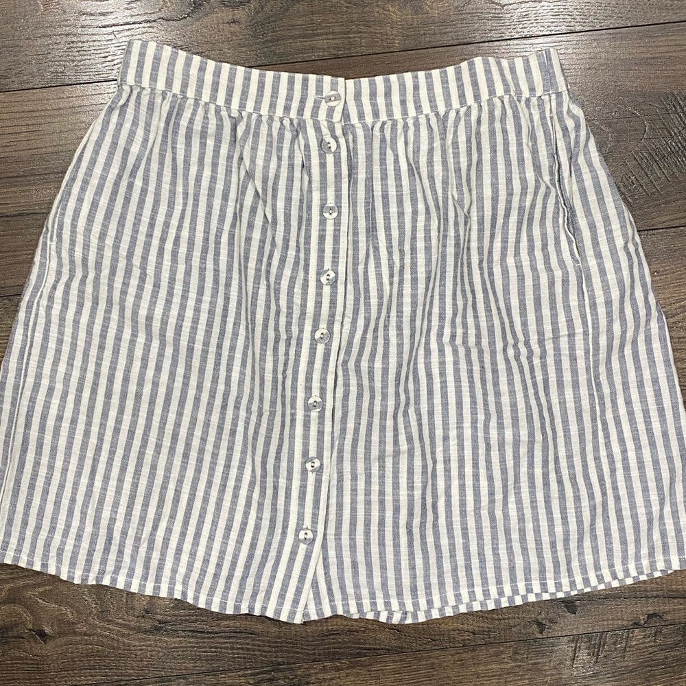 H&M STRIPE HIGH WAIST SKIRT